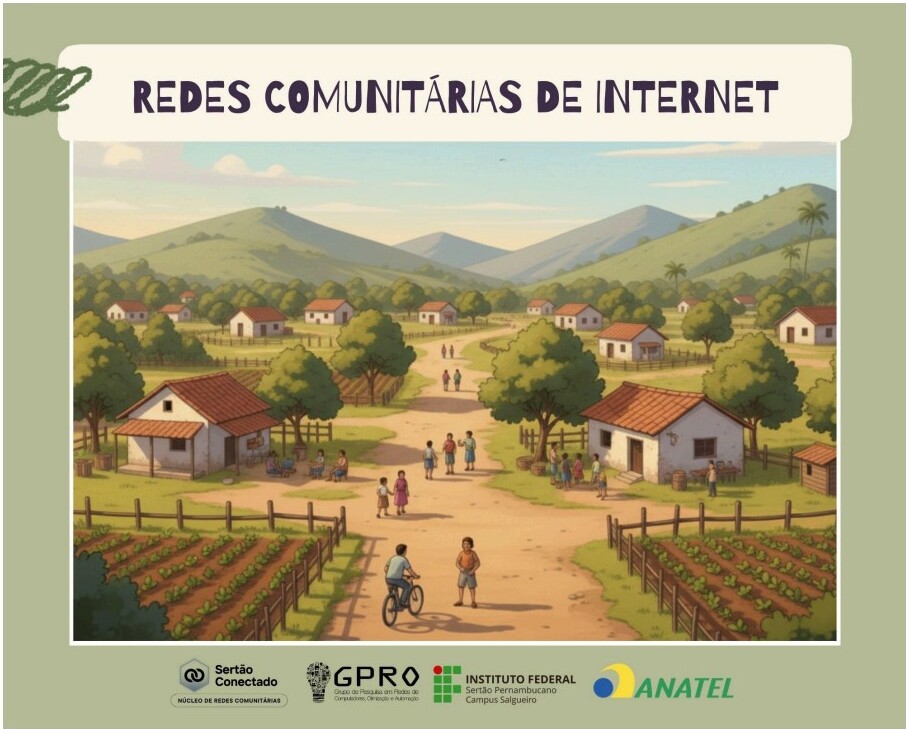 Capa da HQ Redes Comunitárias de Internet